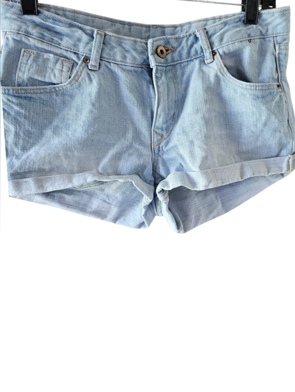 H&M Light Blue Denim Rolled-Hem Shorts